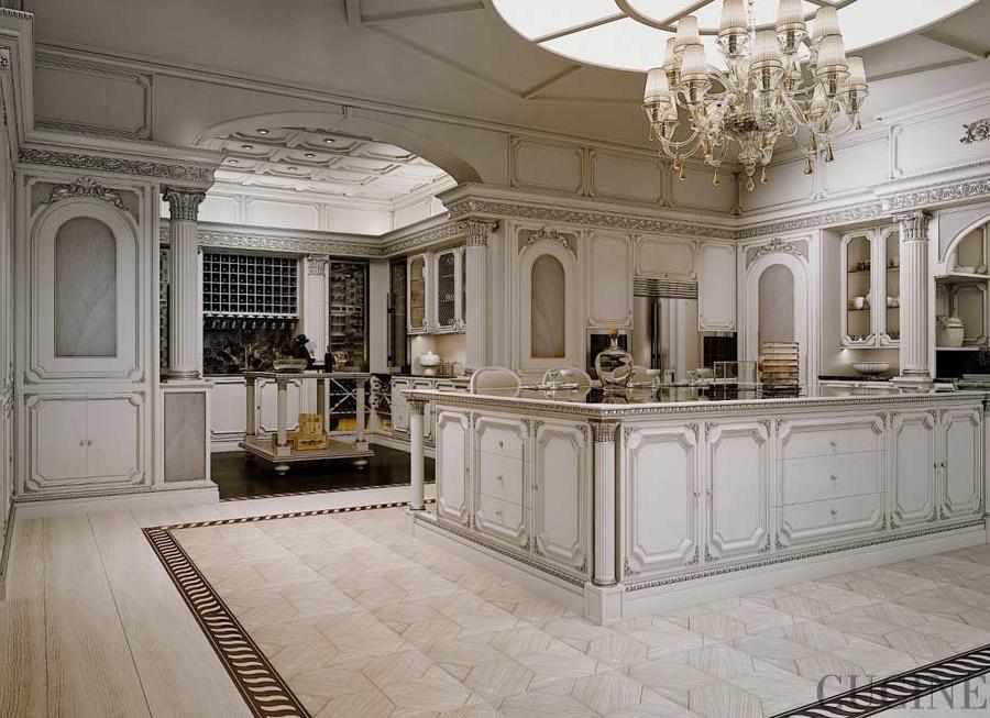 Интерьер большой кухни