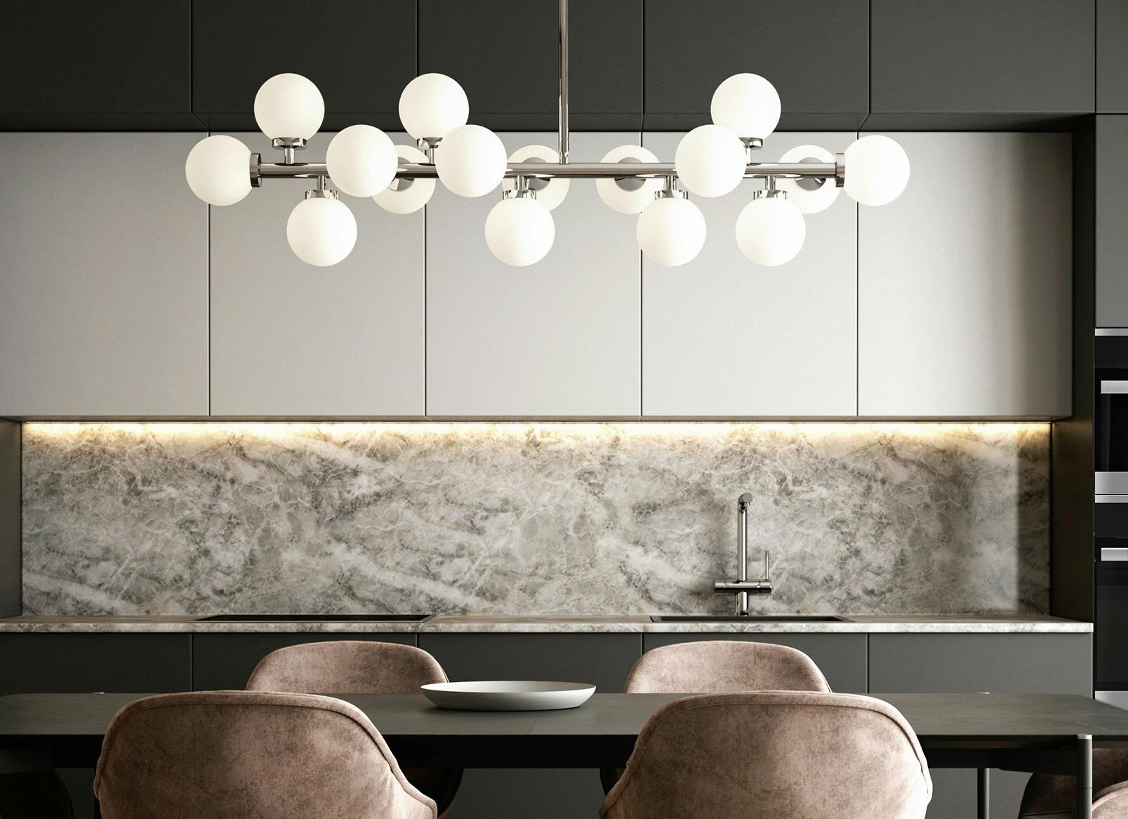 Люстры на кухне – как сделать приятное и легкое освещение?