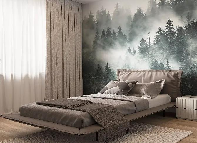 Правильное оформление интерьера узкой спальни, фото примеры