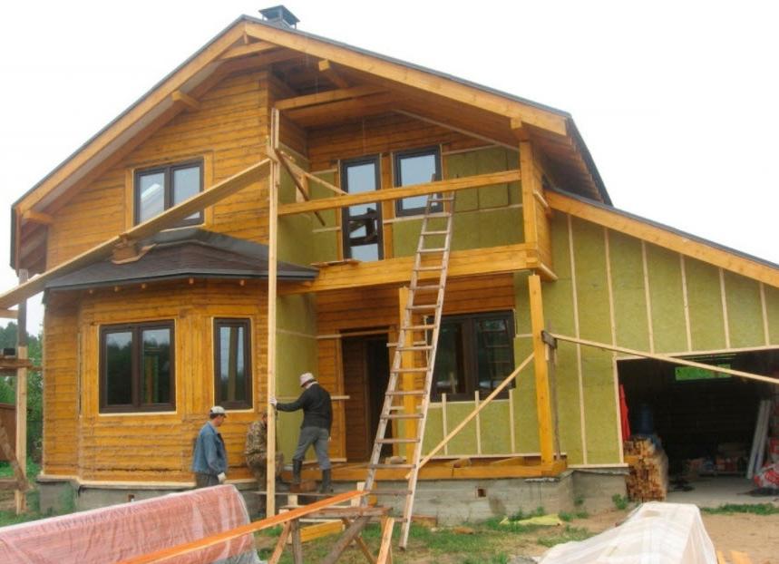 Утепление дома из бруса снаружи: материалы и технологии